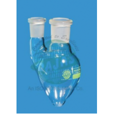 Pear Shape Two Neck Flask